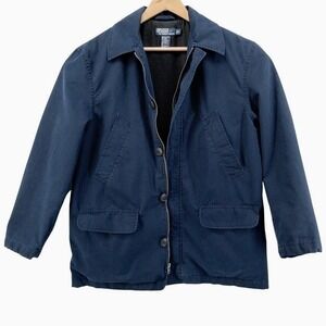 Polo Ralph Lauren Men's Twill Chore Coat Barn Jacket Fleece Lined Medium Vtg 90s